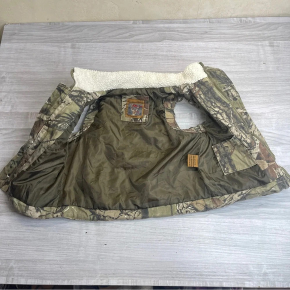 Outdoor Habitat Cotton Green Camouflage Hunting Camping Zip Vest Toddler Size 3T - Picture 4 of 11